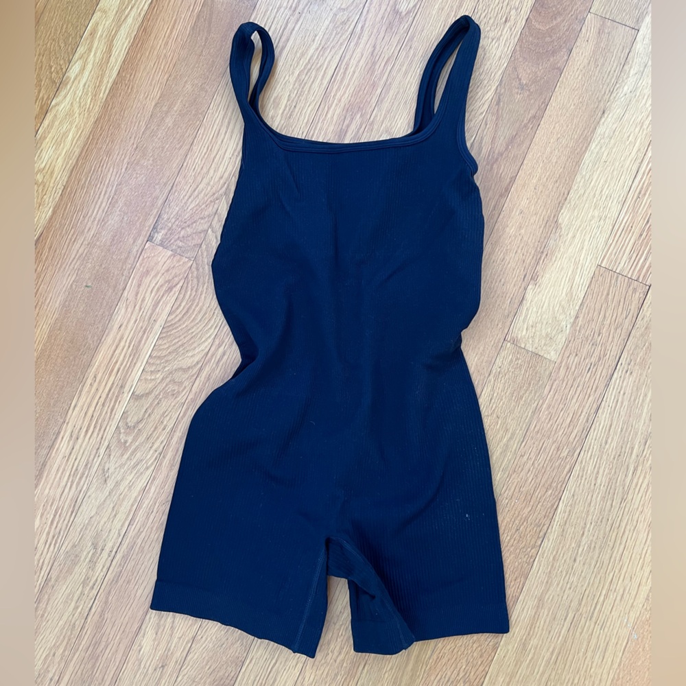 Black short romper